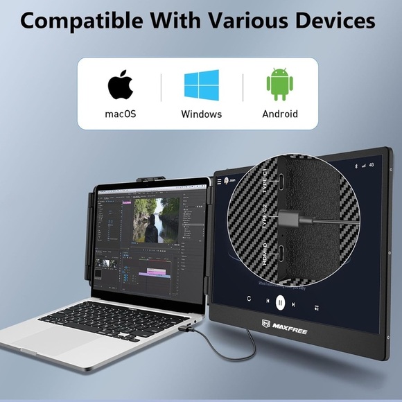 Maxfree Dual Screen Laptop Monitor (072) - Picture 7 of 7